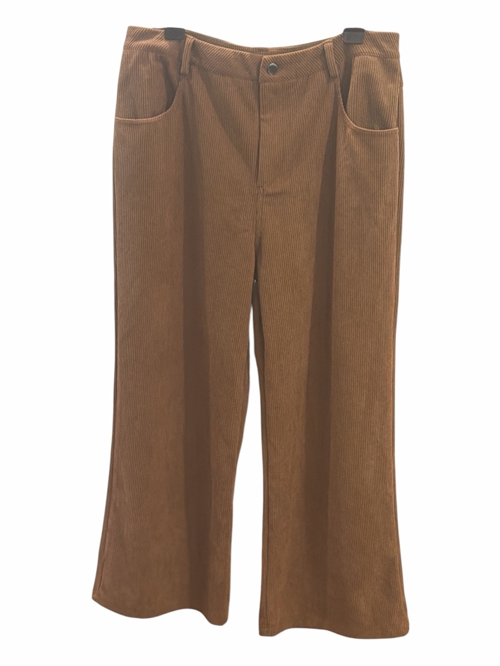 Halara Brown High Waisted Wide Leg Corduroy Pants XL Like New